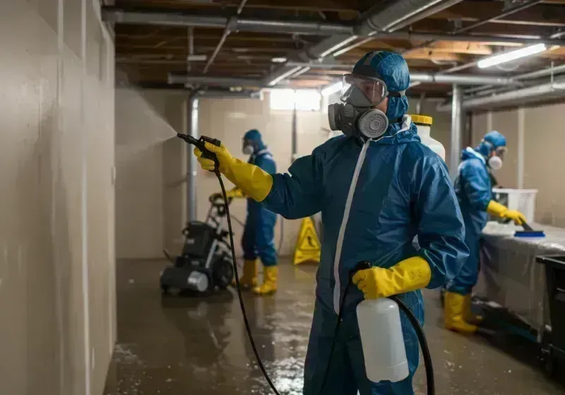 Basement Sanitization and Antimicrobial Treatment process in Springfield, NH